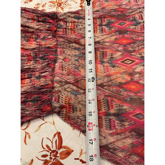 WESTON DRESS SIZE SMALL SOUTHWEST MULTI COLOR PRINT ALINE SHORT SLEEVE - Picture 7 of 8